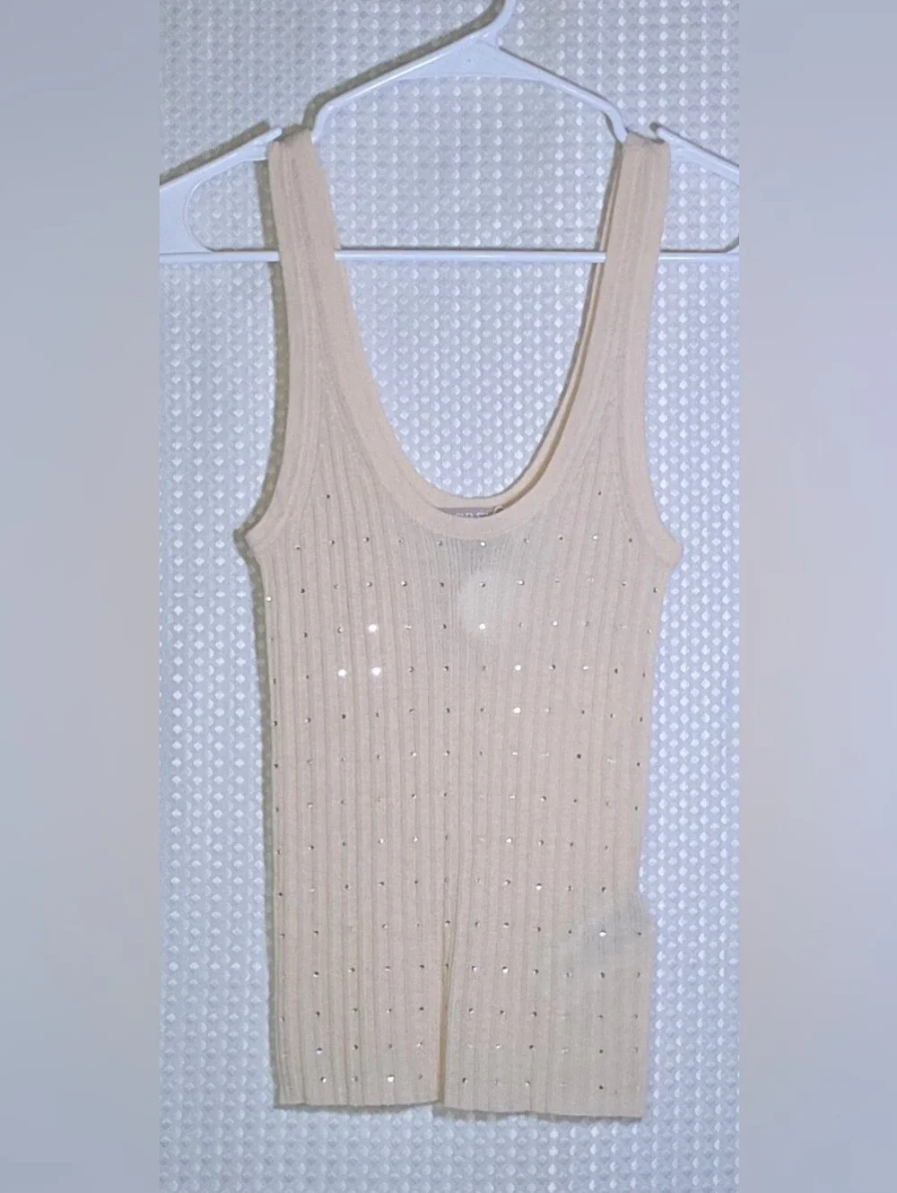 J.Crew Embellished Cashmere Tank Quiet Luxury Soft Glam Balletcore S
